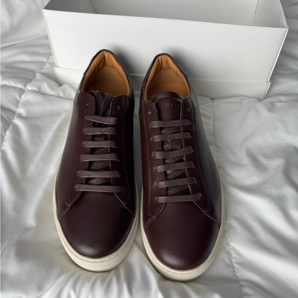 Reiss Men's Brown Leather Sneakers US9/EU42